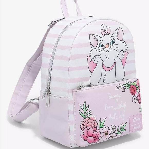 Loungefly Disney The Aristocats Marie Stripe Mini Backpack - Picture 2 of 4